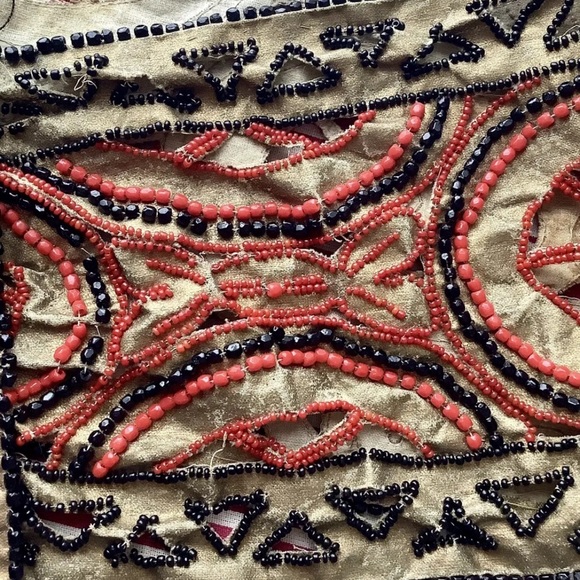 1920’s Antique Fully Beaded Jabot Collar - Picture 2 of 3